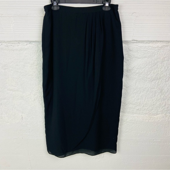 R&K Dresses & Skirts - R&K evening Classic Black pleated side maxi Pencil Skirt size large